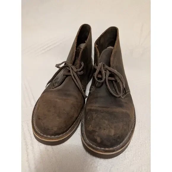 Clarks Bushacre 2 Chukka Boot Beeswax Leather Men’s 9.5 M Desert Casual Brown - Picture 3 of 8